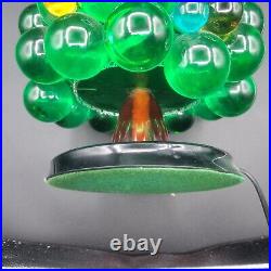 MCM Lucite Grape Christmas Tree Cluster Light Up Lamp With Ornaments 18 Vintage