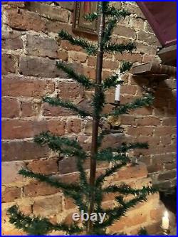Massive Antique Vintage Goose Feather Christmas Tree 43 Inches Tall