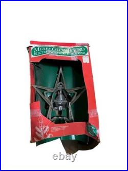 Merry Glow Star Tree Topper spinning rotating sputnik Vintage Christmas 60s