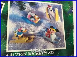 Mickeys Ski Slope Set By Mr. Christmas 1993 Vintage Disney Tree Electric Lift