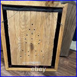 Mid Century Costume Jewelry Art Folk Art Christmas Tree Framed Large 18x22Vtg Mid Century Costume Jewelry Art Folk Art Christmas Tree Framed Large 18x22Vtg