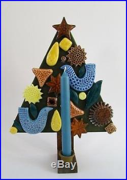 Mid Century John French Arklow Style Christmas Tree Candle Holder Fitz & Floyd
