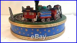 Miniature Hallmark Christmas Tree With Vintage Ornaments And Moving Train
