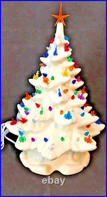 NEW CERAMIC CHRISTMAS TREE from Vintage ATLANTIC MOLD (1980's) WHITE 16 B3B-101
