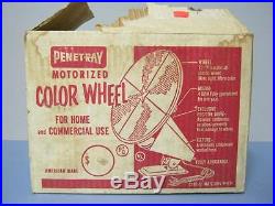 NIB Vintage Penetray Motorized Color Wheel For Christmas Tree Never Used /in box