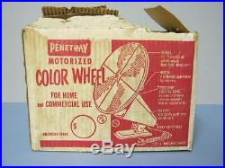 NIB Vintage Penetray Motorized Color Wheel For Christmas Tree Never Used /in box