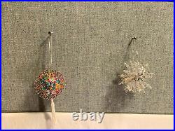 NICE lot 35 Vintage 1970s 1980s Sequin Bead CHRISTMAS Tree ORNAMENTS Handmade