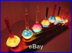 Noma Bubble Lights 9 Vintage Snap On C6 Or C7 Xmas Tree Bubbling Lite With Slug