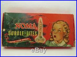 Noma Bubble Lights 9 Vintage Xmas Tree Biscuit Bubbling Lite Bulbs With Box