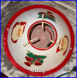 NOMA Vintage 1950s Lighted Christmas Tree Stand WithSanta And Bell's
