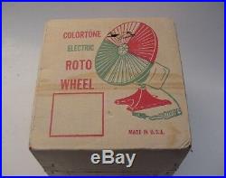NOS Sealed Vintage Colortone Aluminum Christmas Tree Electric Roto-Wheel