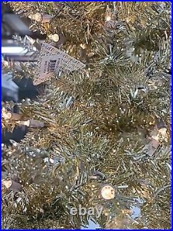 NWT Vickerman Christmas Tree Gold Dura-lit Tinsel Artificial Rare Metal 5yr Lite