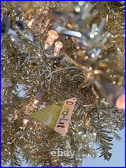 NWT Vickerman Christmas Tree Gold Dura-lit Tinsel Artificial Rare Metal 5yr Lite