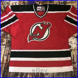 New Jersey Devils Vintage CCM XL Red & Green Christmas Tree NHL Jersey RARE