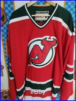 New Jersey Devils Vintage CCM XXL red & green Christmas Tree NHL Jersey RARE