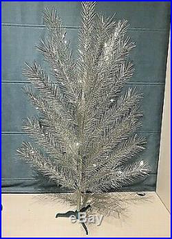 Nos Vintage Ussr Aluminum Silver Glow Christmas Tree 5 Ft Original Box