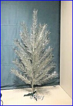 Nos Vintage Ussr Aluminum Silver Glow Christmas Tree 5 Ft Original Box