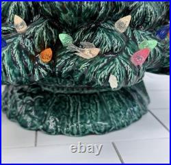 Nowell Inc. Christmas Tree, Ceramic with Lights Vintage 1998 Works