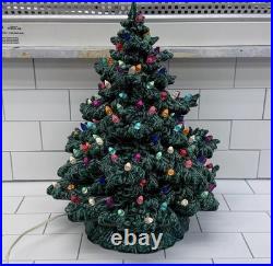 Nowell Inc. Christmas Tree, Ceramic with Lights Vintage 1998 Works