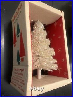 Nrw Arthur Hahn Vintage St Nick White Christmas Tree 10.5 Tall