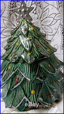 ORIGINAL AUTHENTIC VINTAGE 1959 MCCOY CHRISTMAS TREE COOKIE JAR GREAT CONDITION