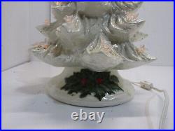 Old 18 Vintage White Ceramic Christmas Tree Decoration Holiday