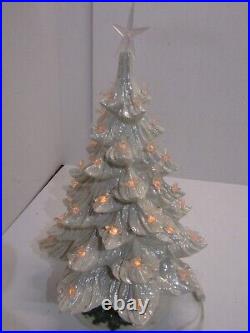 Old 18 Vintage White Ceramic Christmas Tree Decoration Holiday