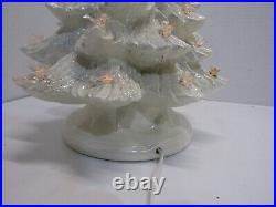 Old 18 Vintage White Ceramic Christmas Tree Decoration Holiday