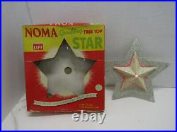 Old Vintage Noma Sparkling Star Tree Topper Christmas Holiday Decoration
