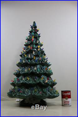 Original Vintage Huge XL Tall Ceramic Christmas Tree 28 Hundreds Of Lights