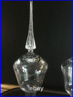Pair Vtg Victorian blown glass Xmas TREE TOPPER finial s mantle ornament rare