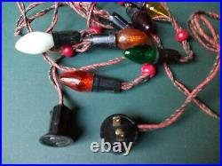 Pair of Antique Vintage Decorative Christmas Tree Lights Figural Bulbs 2 Strings