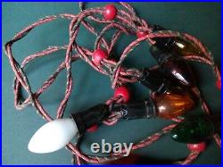 Pair of Antique Vintage Decorative Christmas Tree Lights Figural Bulbs 2 Strings