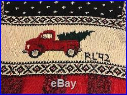Polo Ralph Lauren Red Truck Tree Sweater 92 Carlton Rare Christmas Vintage