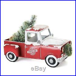 Pre-Lit Battery-Operated LED Holiday Christmas Tree Vintage Metal Truck