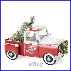 Pre-Lit Battery-Operated LED Holiday Christmas Tree Vintage Metal Truck