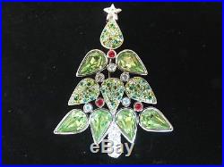 Prettiest Vintage Authentic Swarovski Retired Christmas Tree Pin
