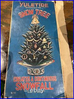 RARE! 1960's Yuletide enterprises Snow tree Japan vintage snowfall Christmas