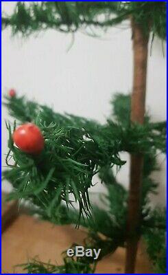 RARE ANTIQUE VINTAGE 1900 -1930's GOOSE FEATHER CHRISTMAS / XMAS TREE 27 / 68cm