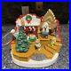 RARE HTF Vintage Ceramic Christmas Tree Santa Claus Elf House Snow Lighted Organ