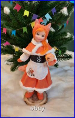 RARE Traditional Russian Vintage Style Cotton Doll Christmas Tree Toy Ornament RARE Traditional Russian Vintage Style Cotton Doll Christmas Tree Toy Ornament