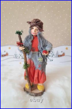 RARE Traditional Russian Vintage Style Cotton Doll Christmas Tree Toy Ornament