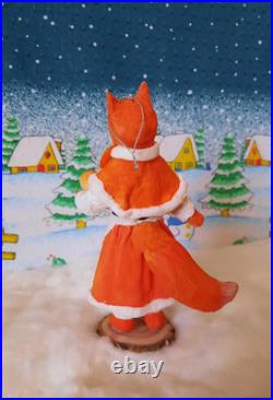 RARE Traditional Russian Vintage Style Cotton Doll Christmas Tree Toy Ornament