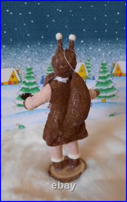 RARE Traditional Russian Vintage Style Cotton Doll Christmas Tree Toy Ornament