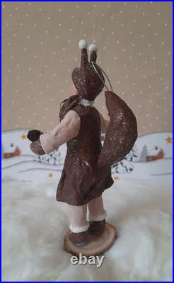 RARE Traditional Russian Vintage Style Cotton Doll Christmas Tree Toy Ornament