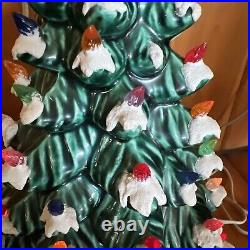 RARE VINTAGE CERAMIC CHRISTMAS TREE 1978 SIGNED BY Sitter Ceramic 16TALL