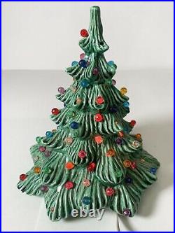 RARE Vintage 11 Lighted Ceramic Christmas Tree Xtra NICE