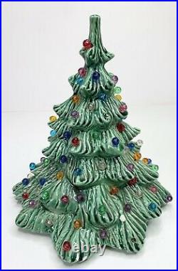 RARE Vintage 11 Lighted Ceramic Christmas Tree Xtra NICE
