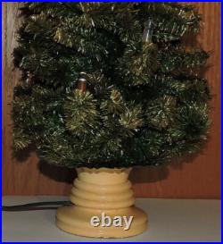 RARE Vintage 17 Table Top Christmas Tree-Candle Shapes Lighted On Original Base RARE Vintage 17 Table Top Christmas Tree-Candle Shapes Lighted On Original Base
