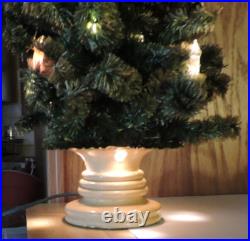 RARE Vintage 17 Table Top Christmas Tree-Candle Shapes Lighted On Original Base RARE Vintage 17 Table Top Christmas Tree-Candle Shapes Lighted On Original Base